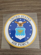 US Air Force Official Seal Raised UV DTF Full Color Sticker Decal 4in X 4in picture