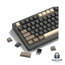 Womier Double Shot PBT Keycaps Set Cherry Profile Vintage Grey 132 Keys picture