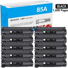 10PK CE285A Fits HP 85A Toner Cartridge Laserjet Pro P1102 P1102W M1132 M1212nf picture