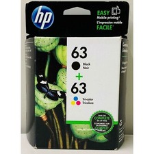 HP 63 Ink Cartridge Combo Genuine HP ENVY 4510 4511 4512 4513 4516 4521 4520 picture