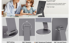 Upgraded Magnetic Tablet Stand for iPad Pro 12.9 Inch 360° Adjustable Rotating D picture