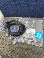 (QTY 10) Monoprice 15161 SlimRun Cat6A 7ft Ethernet Patch Cables Black 10G 30AWG picture