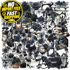 50 Pcs Dark Aesthetic Gothic Transparent 2-3 inches (5-8 cm), Colourful-1 picture