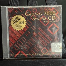 Gateway 2000 System CD Version 3.4 SEALED NOS Windows 3.1 Vintage PC Software picture