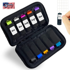 JBOS USB Flash Drive Case, 10-Slot Thumb Drive Organizer, 20 Labels, Black picture