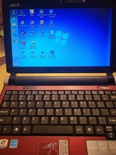 Acer Aspire One Red Netbook Intel Atom 1.60GHz 2GB 160GB HDD With Extras  picture
