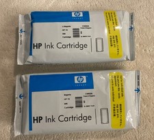 Lot Of 2 Genuine HP 70 /130m Magenta & l Light Red C9455A Brand New Sealed picture