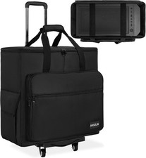 AKOZLIN Rolling PC Carrying Case, Gaming PC Travel Case with Wheels, Black picture