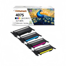 4PK CLT407S Color Toner Cartridge Set For Samsung CLP320 CLP325 CLX3180 CLP326 picture