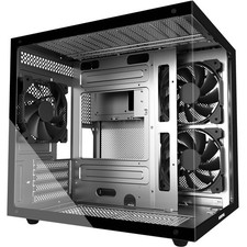 MOROVOL MATX PC Case,270° Panoramic Tempered Glass Panel Gaming PC Case,3 Fan... picture