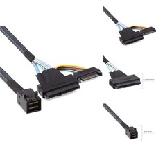 SFF-8643 to U.2 SFF-8639 Cable PCIe 4.0 X4 NVMe SSD SATA Power 1.6ft Hot-Swap picture