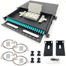LC-OM3 24 Duplex Multimode 48 Port Rack Mount Enclosure Box with Fiber Splice... picture