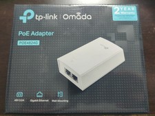 New TP-Link Omada Gigabit 48VDC Passive PoE Adapter (TL-POE4824G) picture