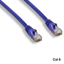 Kentek Purple 2ft Cat6 UTP Cable 24AWG 550MHz Pure Copper RJ45 Ethernet Routers picture