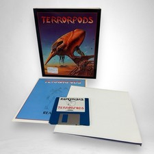 Terrorpods By Psygnosis Amiga Game CIB w/ Manual Floppy and Poster picture