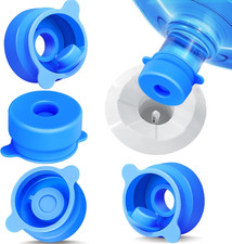 [6 PCS] 3 & 5 Gallon Water Jug Cap - 55Mm Grade Silicone Reusable Bottle Cover picture