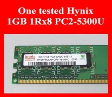 Tested Hynix 1GB 1Rx8 PC2-5300U-555-12 Desktop Memory stick  picture