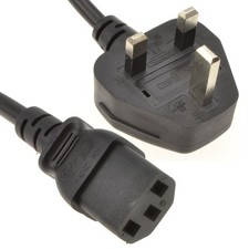 Power Cord UK Plug to IEC Cable ( PC Mains Kettle Lead ) C13 1m 2m 3m Lot picture
