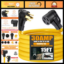 15ft NEMA 14-30P to 14-50R EV Adapter Cord, 30A to 50A Power Plug Converter picture