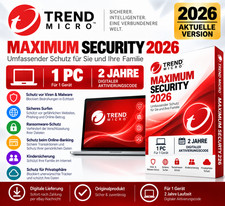 Trend Micro Maximum Security 2026 | 2 Devices | 3 Years / 36 Months | Digital Key picture