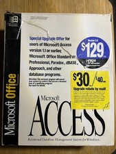 1994 Microsoft Office Access Version 2.0 Database Management System. Open Box picture