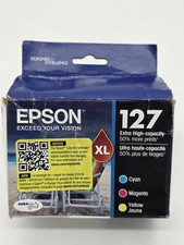 Genuine Epson 127 XL Tri-Color Cyan/Magenta/Yellow Ink Cartridge SEALED 05/2025 picture