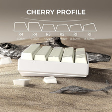 XVX White Jade Keycaps, Double Shot PBT Keycap Set with Cherry Profile, 121-K... picture
