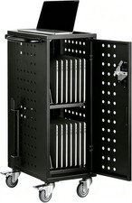 Lockable Chromebook Charging Cart 16-/32-Bay Ventilated Mobile Charging Station picture