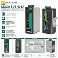 MOXA EDS-405A 5-Port Managed Industrial Ethernet Switch DIN-Rail Automation picture