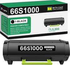 66S1000 Black Toner Cartridge 1 Pack Compatible for Lexmark MS531 MX632 picture