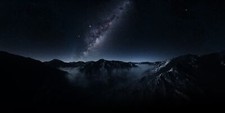 Landscape nature mountains starry night milky way galaxy Custom Gaming Mat Desk picture