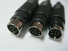 5 pcs 8 Pin Mini DIN Plug Male Connector with Plastic Handle New picture