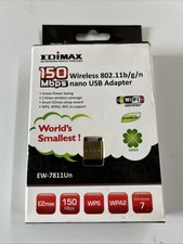 Edimax EW-7811UN V2 Nano USB Wi-Fi 4 N150 150 Mbps Adapter / Gold New Open Box picture