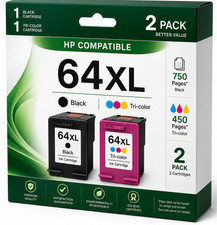 64XL Ink Cartridges for HP 64 XL Envy 7855 7155 7858 6255 7800 7164 6255 Combo picture