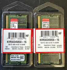 Kingston 32GB 2x 16GB KVR56S46BS8-16  PC5-44800 DDR5-5600MHz Non-ECC SODIMM picture