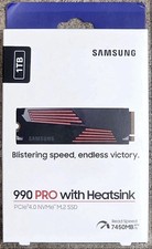 NEW SAMSUNG 1TB 990 PRO NVME M.2 2280 SSD with Heatsink MZ-V9P1T0GW FAST SHIP picture