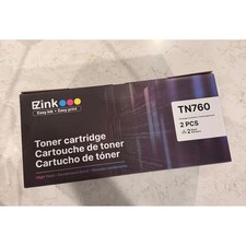 E-Z Ink TN760 High Yield Black Toner Cartridge 2-Pack Compatible for Brother picture