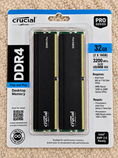 Crucial Pro 32GB 2x16GB DDR4 3200MHz CL22 UDIMM RAM CP2K16G4DFRA32A NEW picture