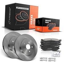 12.11 inch (307.5mm) Front Vented Disc Brake Rotors + Ceramic Pads Kit 4WD picture