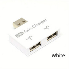 USB 2.0 Male to Twin Charger Dual 2 Port USB Splitter Hub Adapter Converter picture