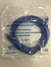CP Tech Category 5E (UTP) 350 Mhz Patch Cord Blue Jacket Molded Boots picture