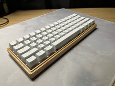 Custom built BT RGB Mechanical Keyboard with Bamboo Case  picture