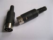 30 Pcs DIN Plug Male Connector 7 Pin Male with Plastic Handle New picture