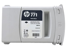 New Genuine HP 771 Matte Black Introductory Ink Cartridge CE021A picture