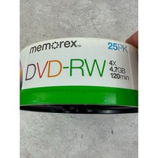 Memorex DVD-RW 25 Pack 4X / 4.7GB / 120 Min Rewritable Disc New picture
