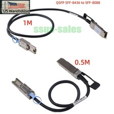 1M/0.5M QSFP SFF-8436 to SFF-8088 External Mini SAS Cable 12Gbps Server RAID US picture