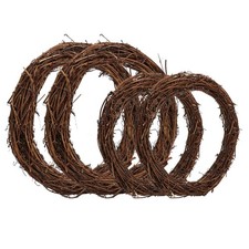 Worown 4 Pcs (8 & 12 Inch) Natural Grapevine Wreaths, Vine Branch Wreath, Rat... picture