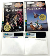 Vintage Apple II Software Scott Adams Saga 1,2 ADVENTURELAND + PIRATE ADVENTURE picture