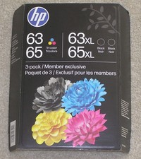 3 pack OEM HP 2 Black 63XL/65XL  & 1 Tri-color 63/65 Ink Cartridges C1SE7BN 2028 picture