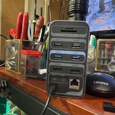 15-in-2 TobenONE USB C Laptop Docking Station Dual Monitor, USB C Dock picture